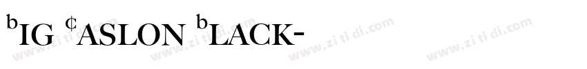 Big Caslon Black字体转换